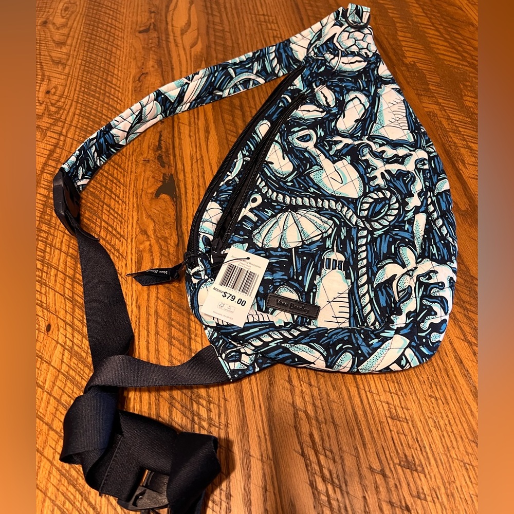 NWT Vera Bradley Shore Enough Essential Sling Backpack 💙🐠⚓️